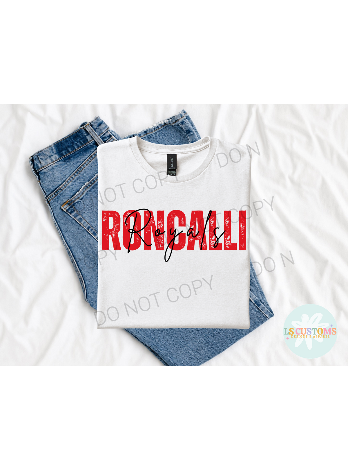 School Spirit Distressed Name: Black