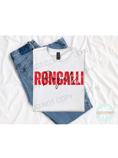 School Spirit Distressed Name: Black