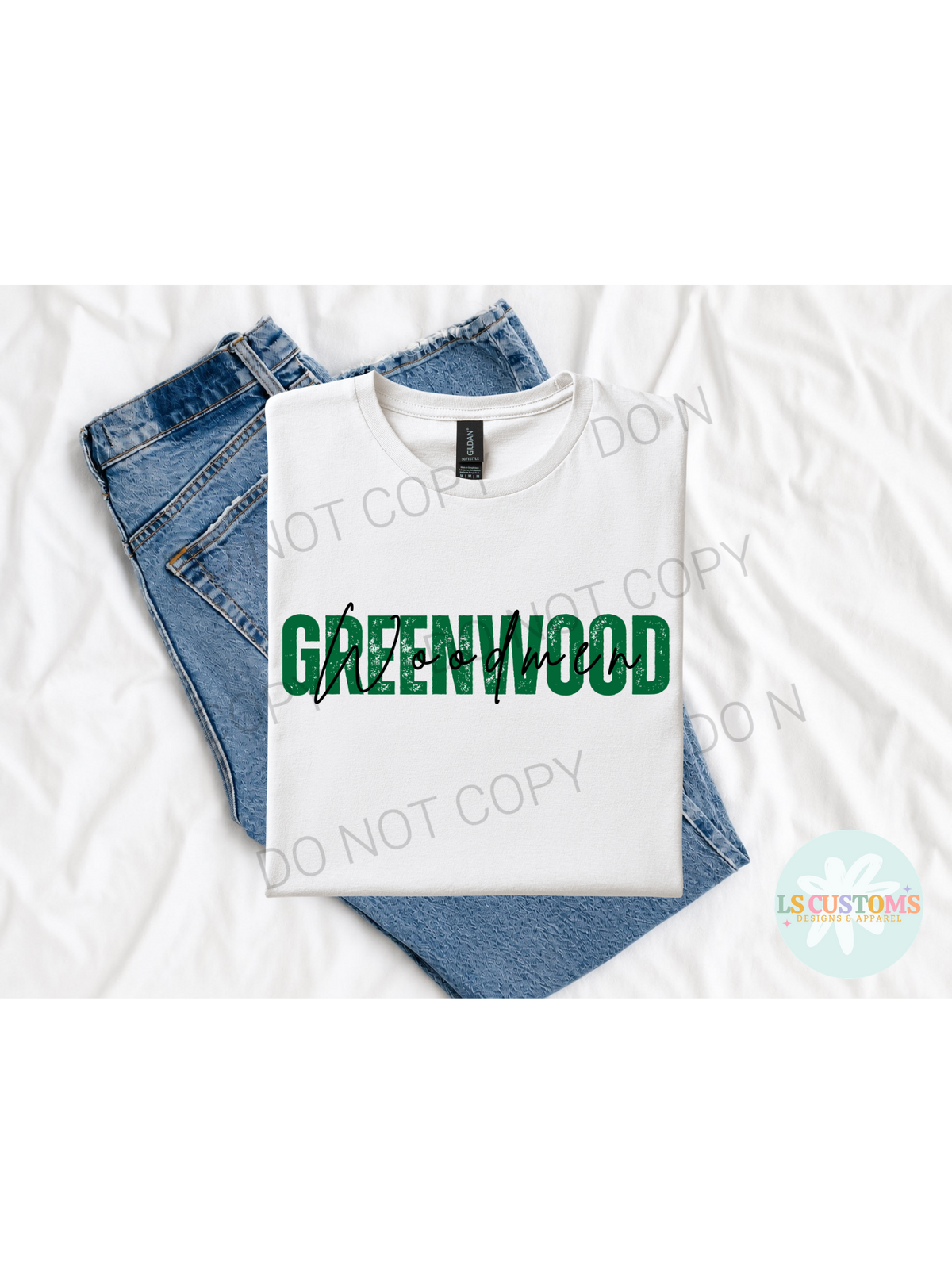 School Spirit Distressed Name: Black