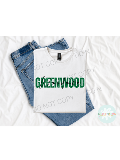 School Spirit Distressed Name: Black