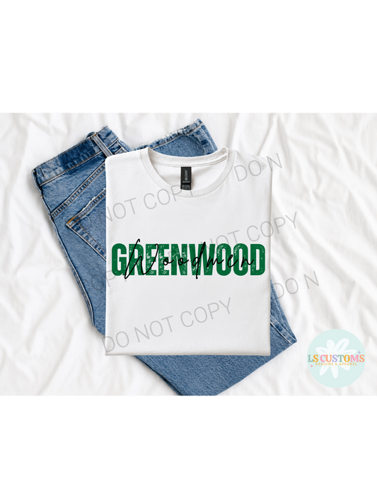 School Spirit Distressed Name: Black