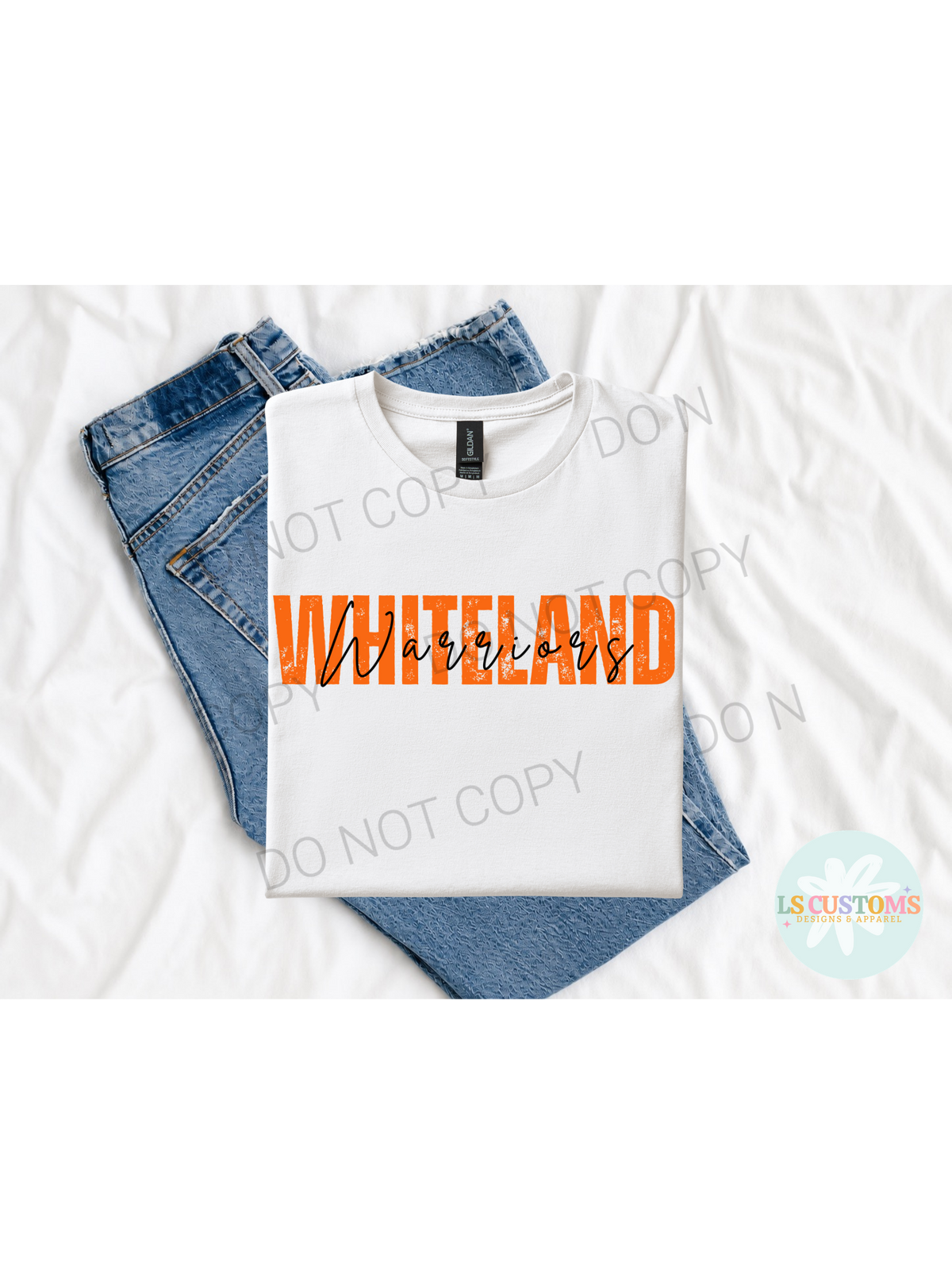 School Spirit Distressed Name: Black
