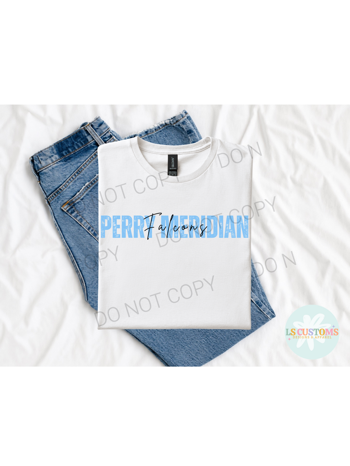 School Spirit Distressed Name: Black