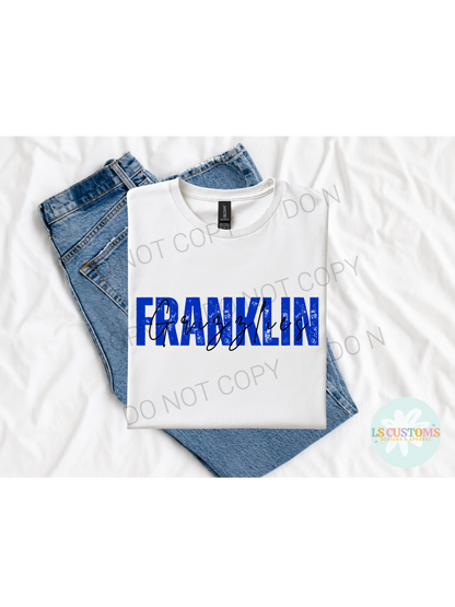 School Spirit Distressed Name: Black